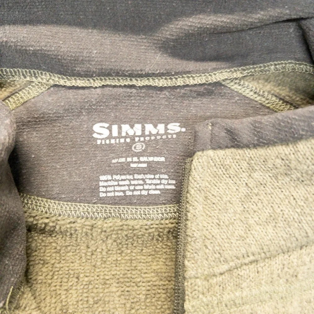 Simms Fishing Qtr Zip‎ Fleece Jacket Mens Small Outdoors Fly Fishing Gorpcore